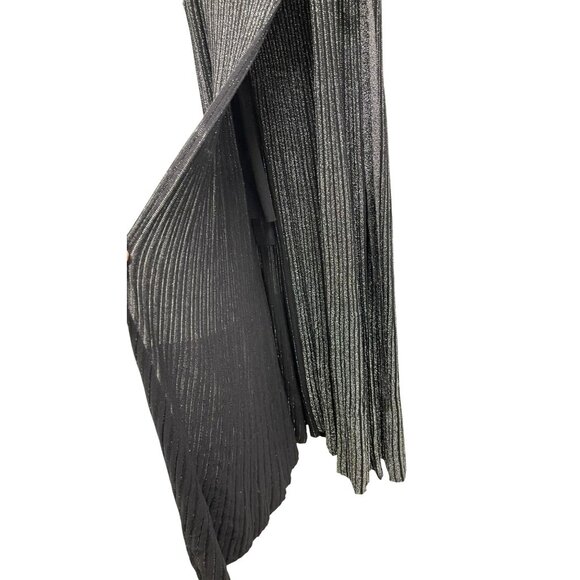 Liu Jo $390 Shimmery Knit Wrap Maxi Dress Tie Waist XS - Picture 5 of 8